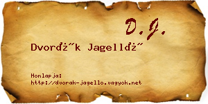 Dvorák Jagelló névjegykártya